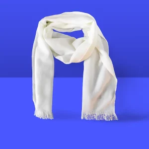 lækket hvid tørklæde