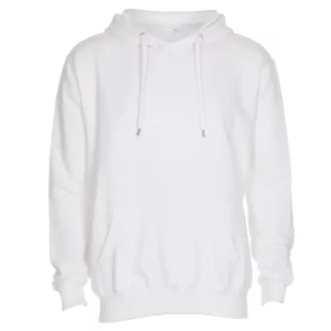 Hvid hoodie - Lækker kvalitet
