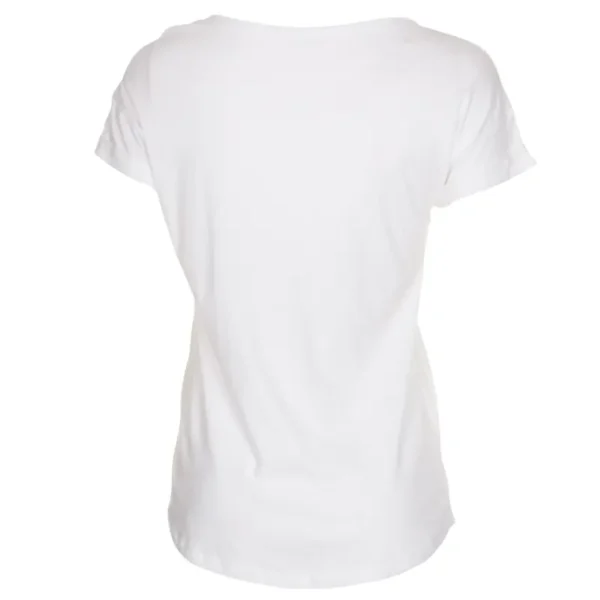 Økologiske Basic. Loose fit T-shirts med rund hals i hvid, bagside