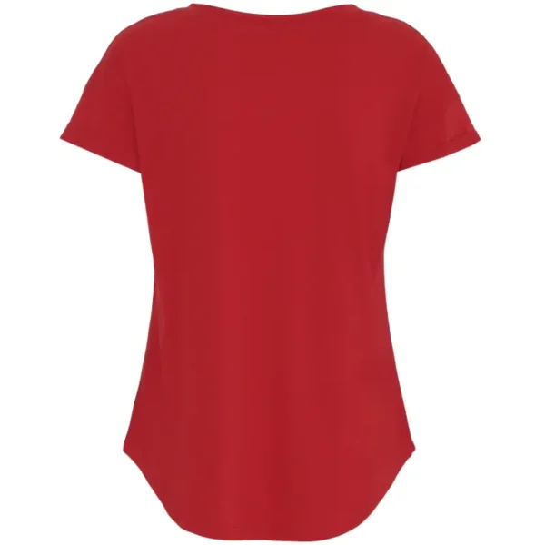 Økologiske Basic. Loose fit T-shirts med rund hals i rød, til kvinder. Back