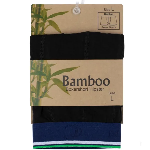 bambus boxershorts til mænd, sort - pakken