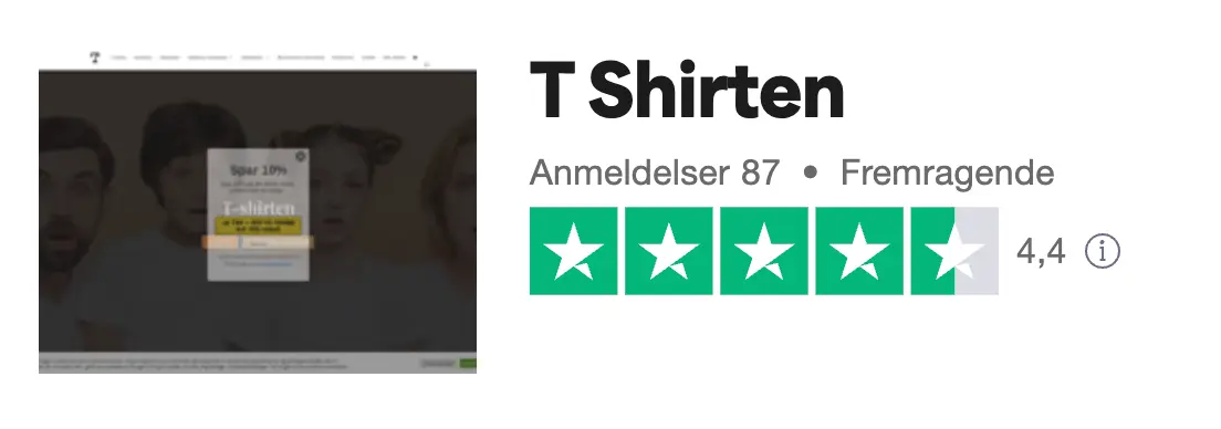 trustpilot t-Shirten.dk