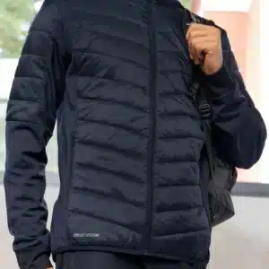 GEYSER hybrid jacket i navy blå. Lækker varm og sporty jakke.