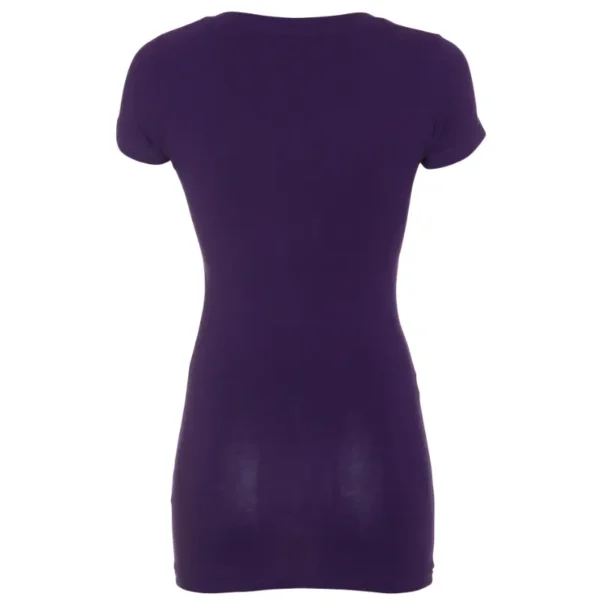 Lang Stretch t-shirt i violet til kvinder