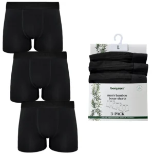 3 pak bambus boksershorts fra BENYSØN, sort – Økotex.