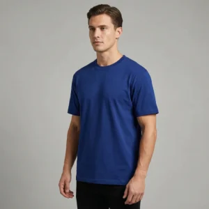 Basic T-shirt – Cobalt blå – Økologisk