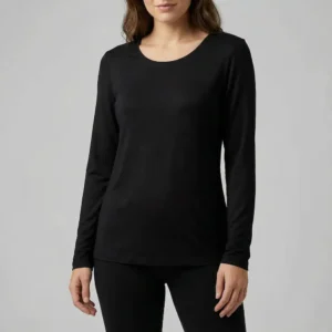 Festival, Lange ærmet T-Shirt i bambus – Rigtig lækker kvalitet. Sort