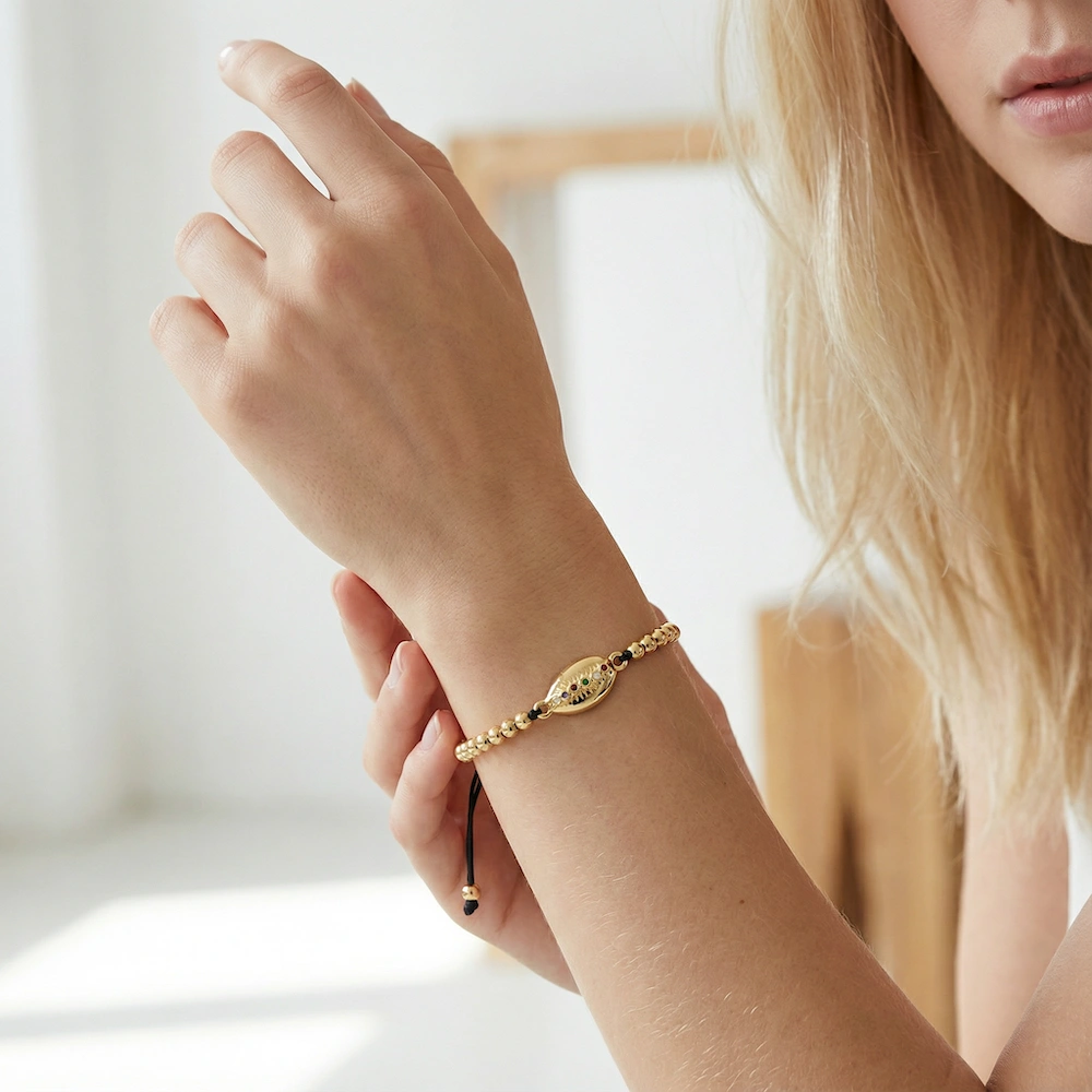 Just D’Lux – armbånd – Justerbart i gylden farve