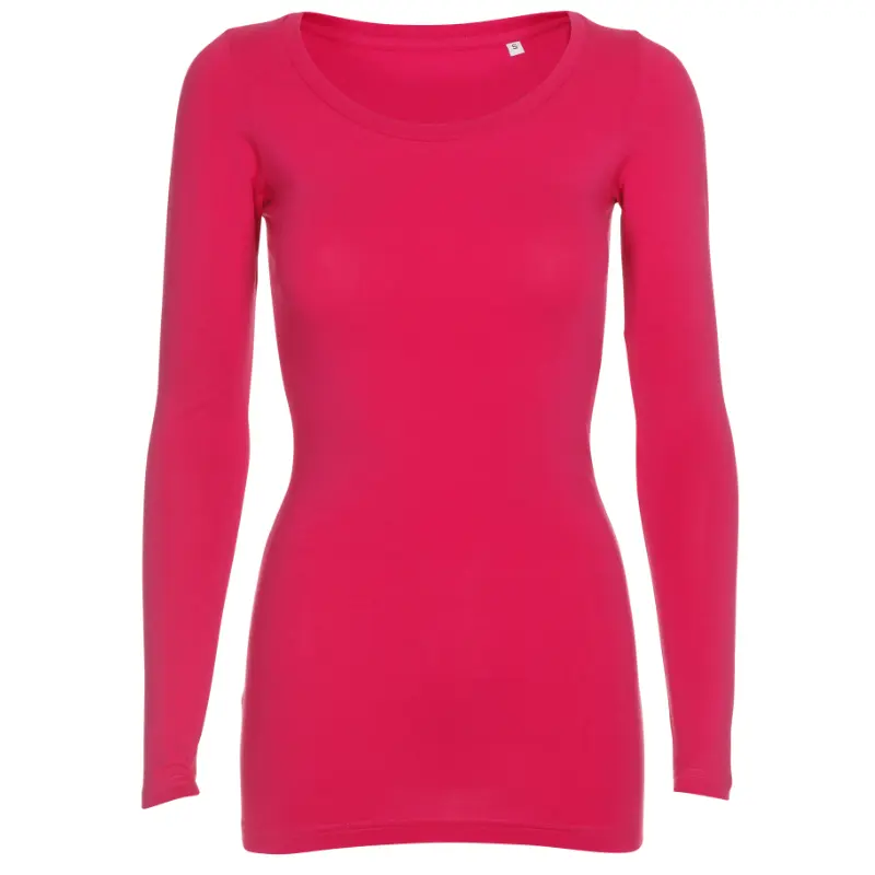 Langærmet t-shirts til Kvinder – Pink – Long Stretch.