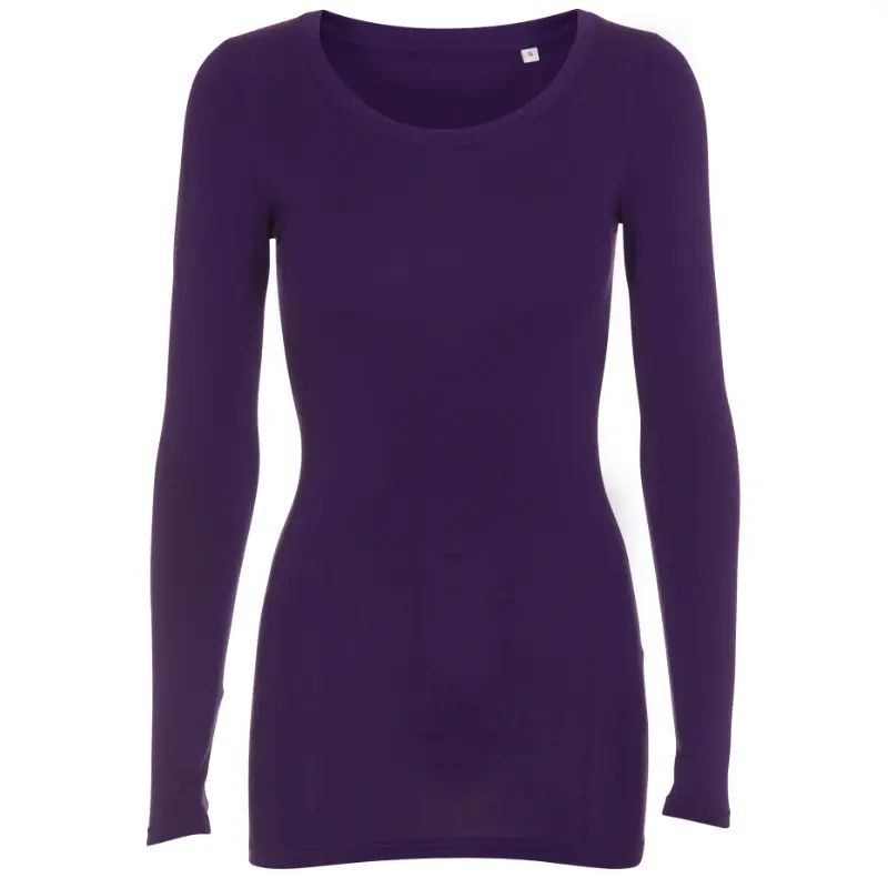 Langærmet t-shirts til Kvinder – Violet – Long Stretch.