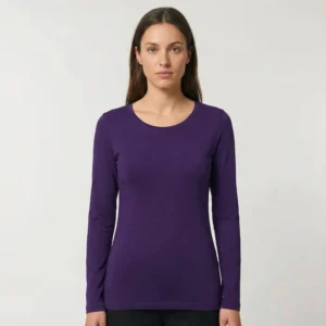 Langærmet t-shirts til Kvinder – Violet – Long Stretch.