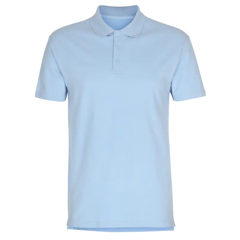 Stretch Poloshirt - Skyblue, økotek til mænd.