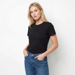 Regular fit feminin T-shirt, sort