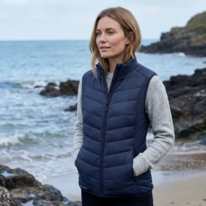 GEYSER hybrid vest til kvinder. Sporty og lækker komfortabel. Navy blå