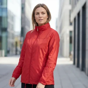 Windbreaker – letsvægtsjakke til kvinder, Flot rød