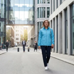 Windbreaker – letsvægtsjakke til kvinder, lys blå