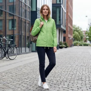 Windbreaker – letsvægtsjakke til kvinder, lys grøn