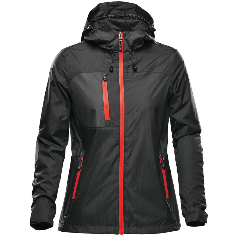 Stormtech GXJ-2, letvægtjakke, vandtæt. Sort med rød lynlås til kvinder. - Billede 2