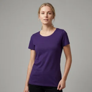 T-shirt rund hals til kvinder, violet
