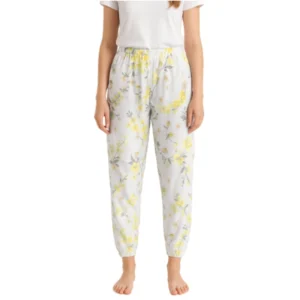 Pyjamas bukser med gule blomster til kvinder