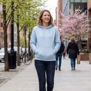 Hoodie Sky blue til kvinder - Lækker kvalitet