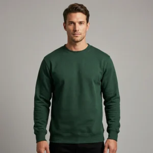 Heavy Sweater – Lækker kraftig og varm – Bottle Green, bomul