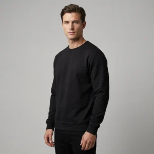 Klassisk sweater til manden i sort- tidløs stil