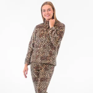pyjamasspyjamassæt til kvinder med leopart mønster til kvinderæt til kvinder med leopart mønster til kvinder
