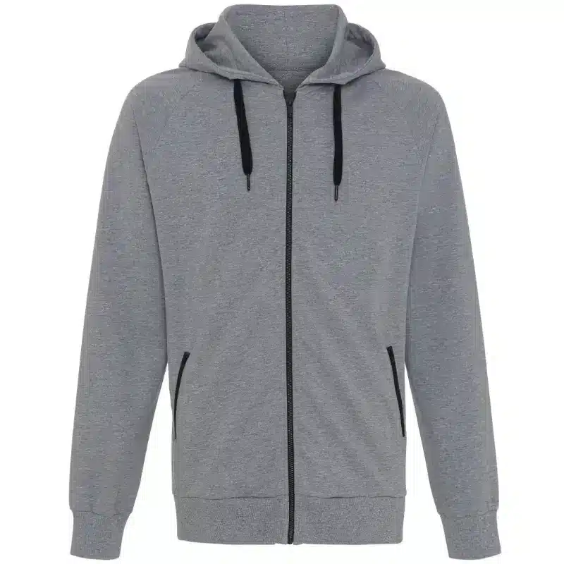 Sport Hooded Zip Oxford Grey, til mænd. Økologisk - Billede 4