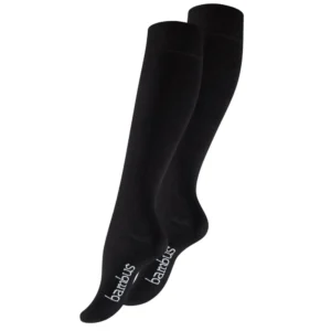 2 par lange sorte bambus knæstrømper til kvinder