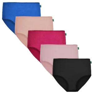 5 farver - Bambus højtaljede trusser til kvinder