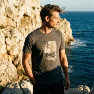 T-shirt Palm Cove, farve anthracite. Roadsign