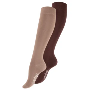 lange bambus knæstrømper i brune nuancer til kvinder