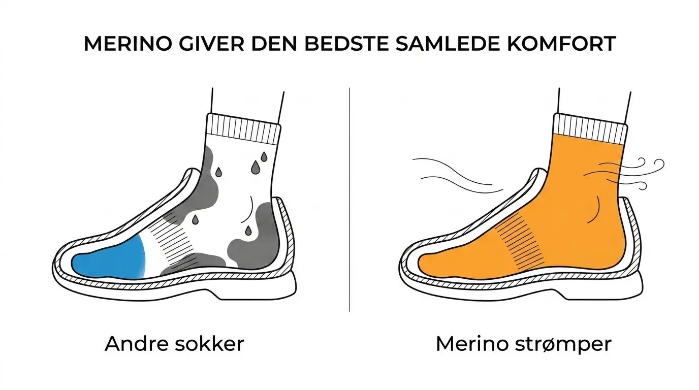Merino uldstrømper mod kolde fødder Merino uldstrømper mod kolde fødder<br />
