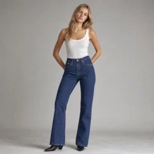 Stilfulde klassiske blå jeans til kvinder