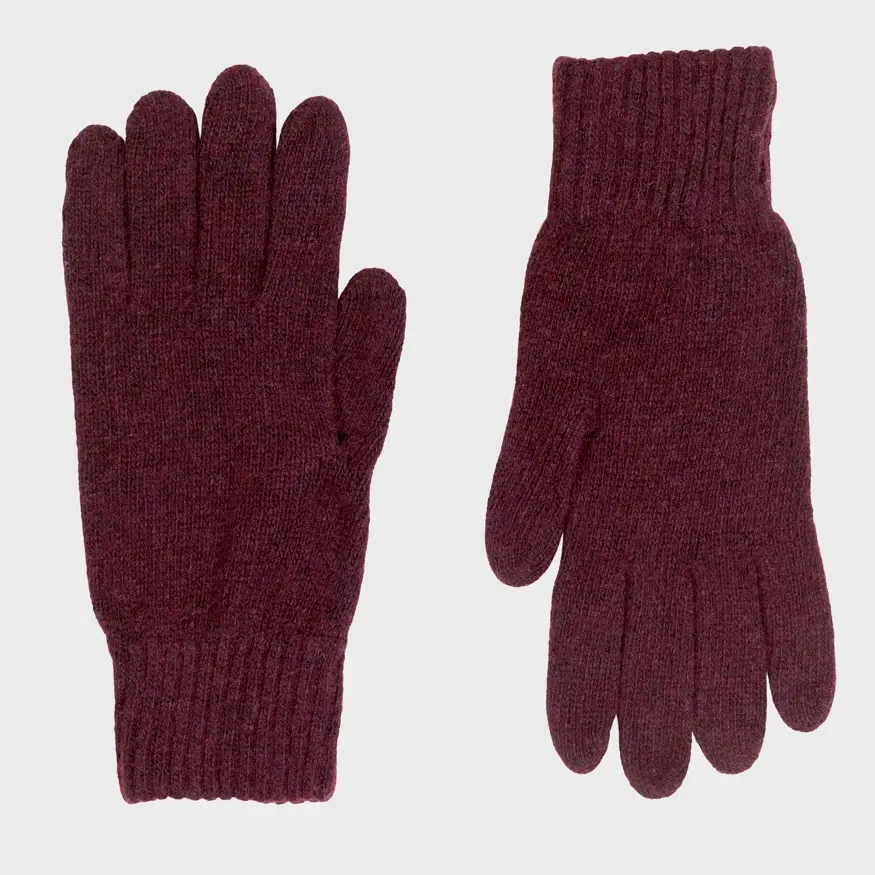 Lækre damehandsker, Lia Recycled Cashmere, Bordeaux