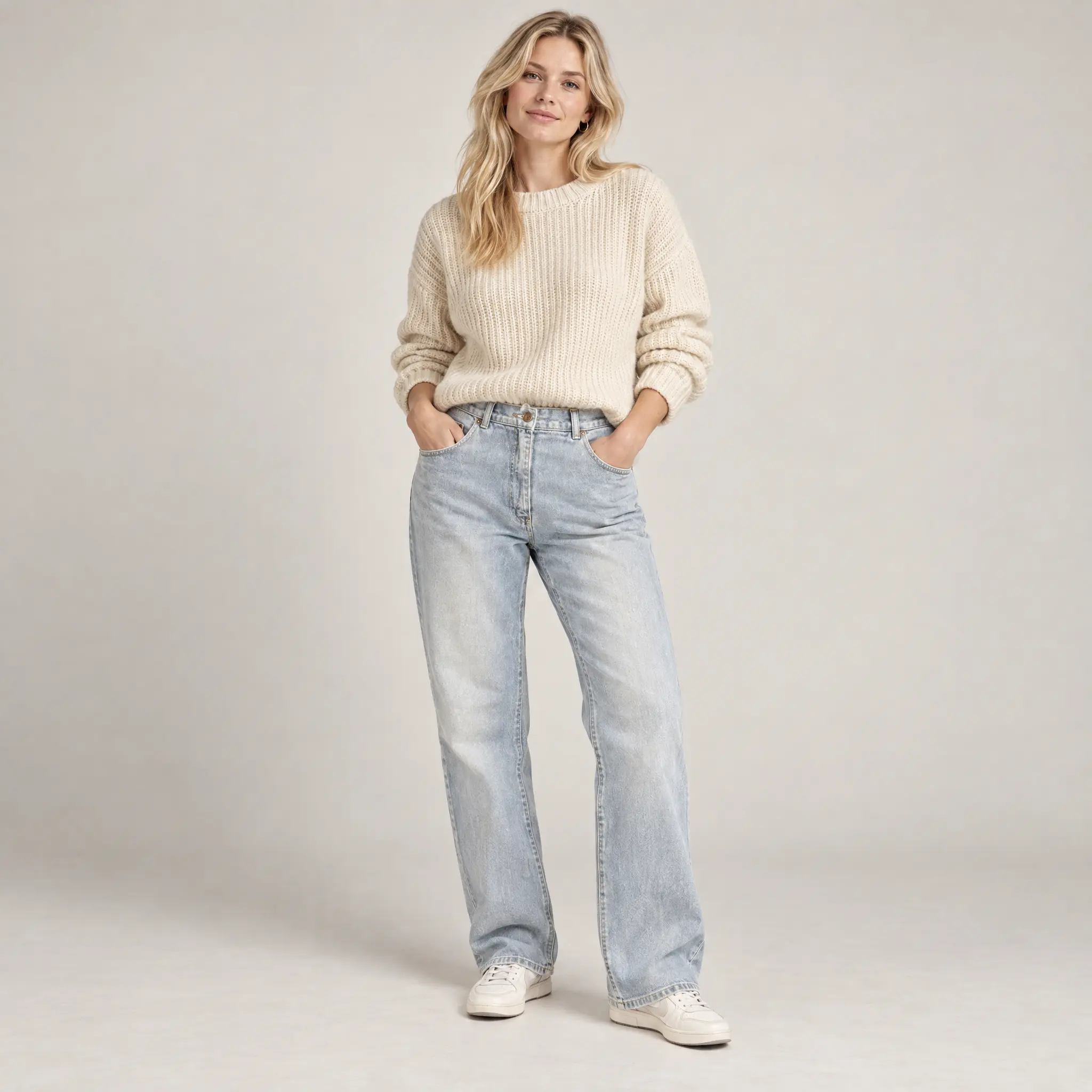 Woodpecker - Lyse blå jeans, regular fit, 100% bomuld - 42