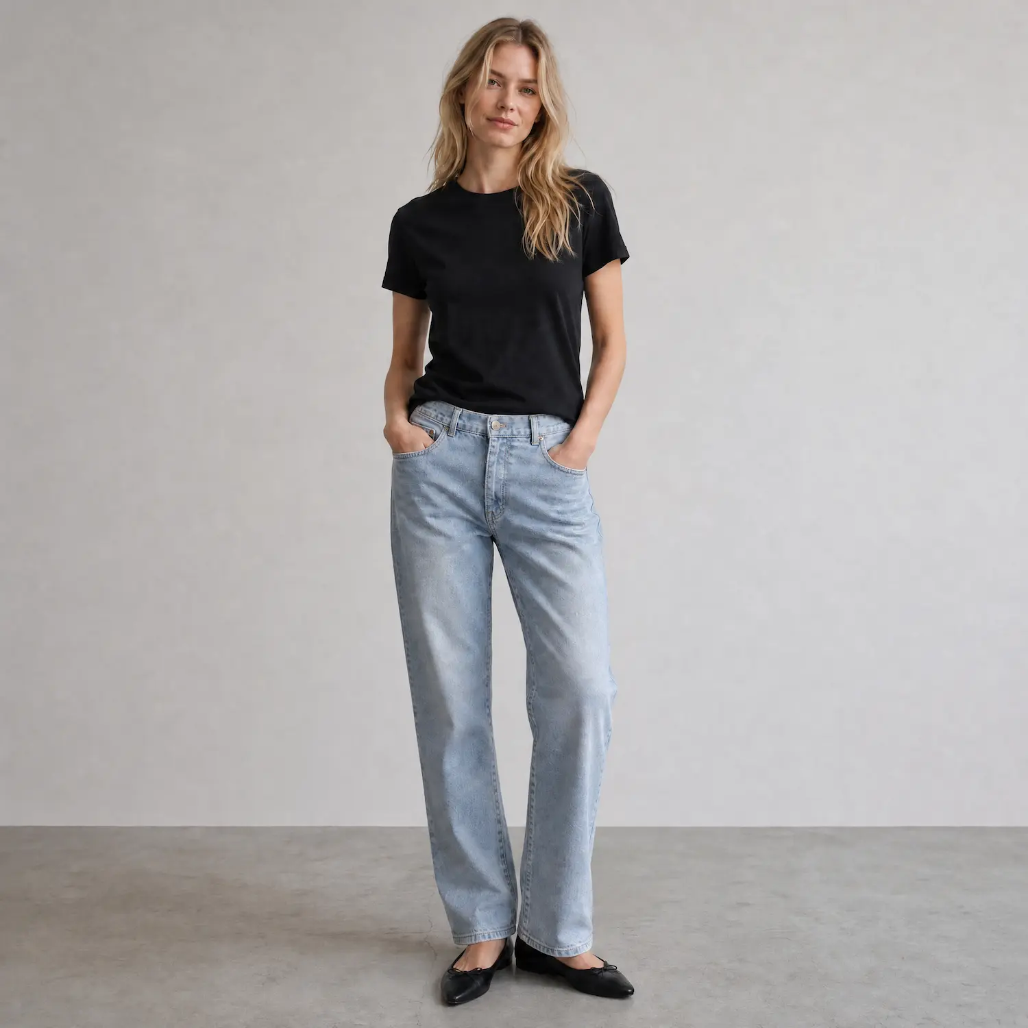 Woodpecker - Lyse blå jeans, regular fit, 100% bomuld